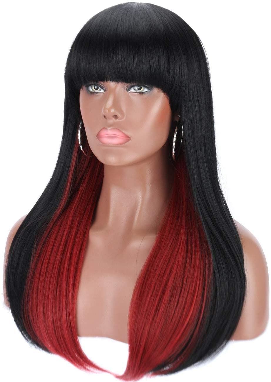 Black Red Beauty Full Wig - Thumbnail 3