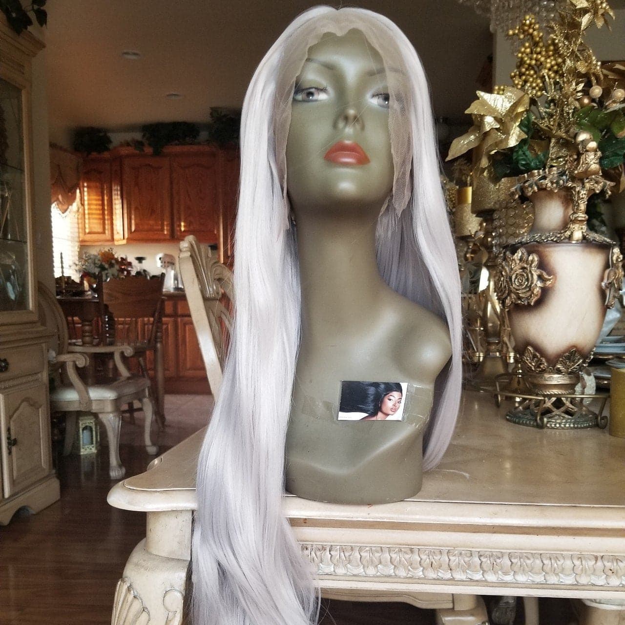Gray White Beauty Lace Front Wig 22-26 inches!! - Thumbnail 2