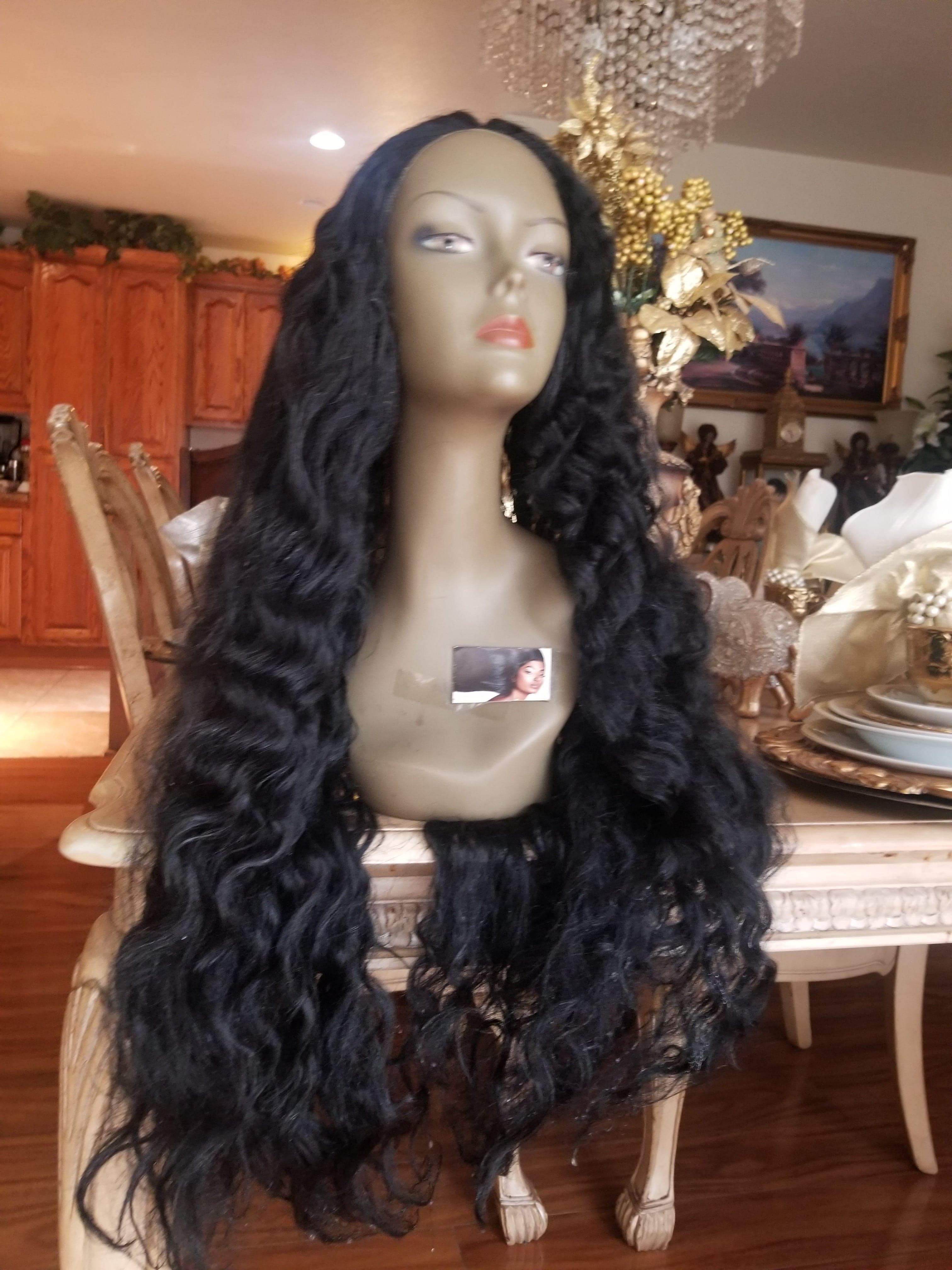 Black Deep Curly Beauty Beauty Lace Front Wig 26-30 inches!! - Thumbnail 2