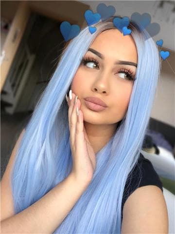 Ombre Sky Blue Lace Front Wig 24-26 inches!! - Thumbnail 2