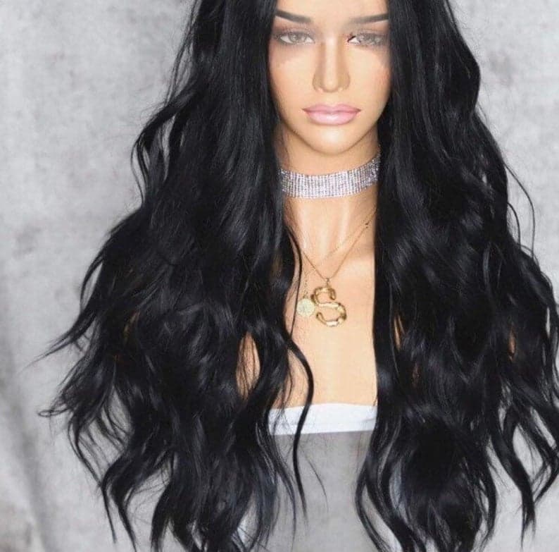 Black Wavy Lace Front Wig 22-26 inches!! - Thumbnail 5
