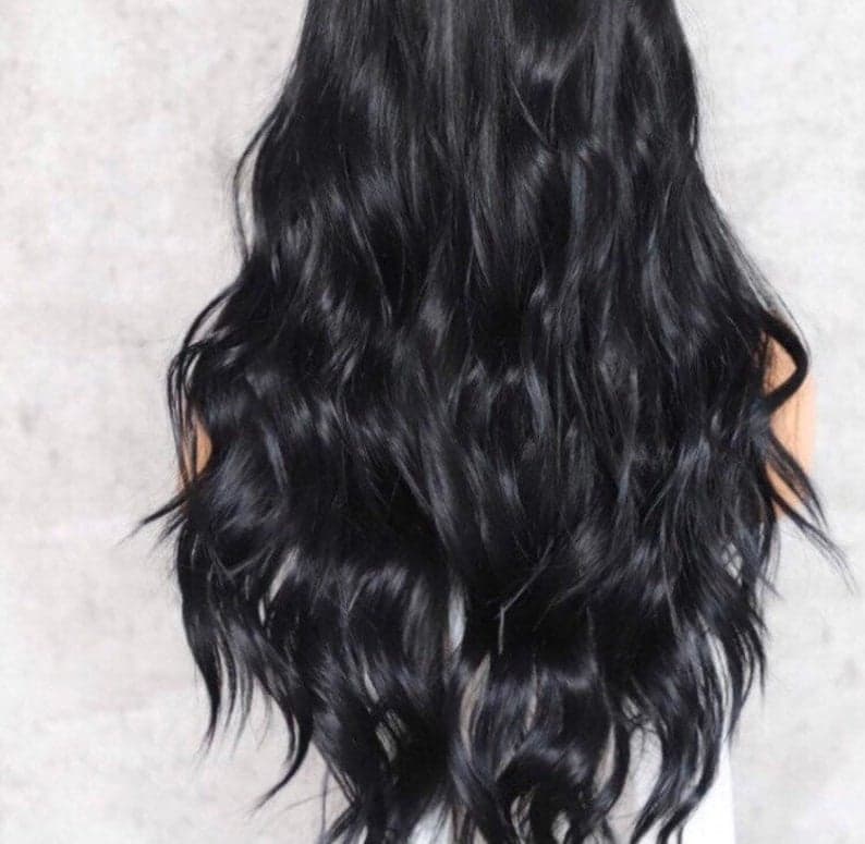 Black Wavy Lace Front Wig 22-26 inches!! - Thumbnail 2