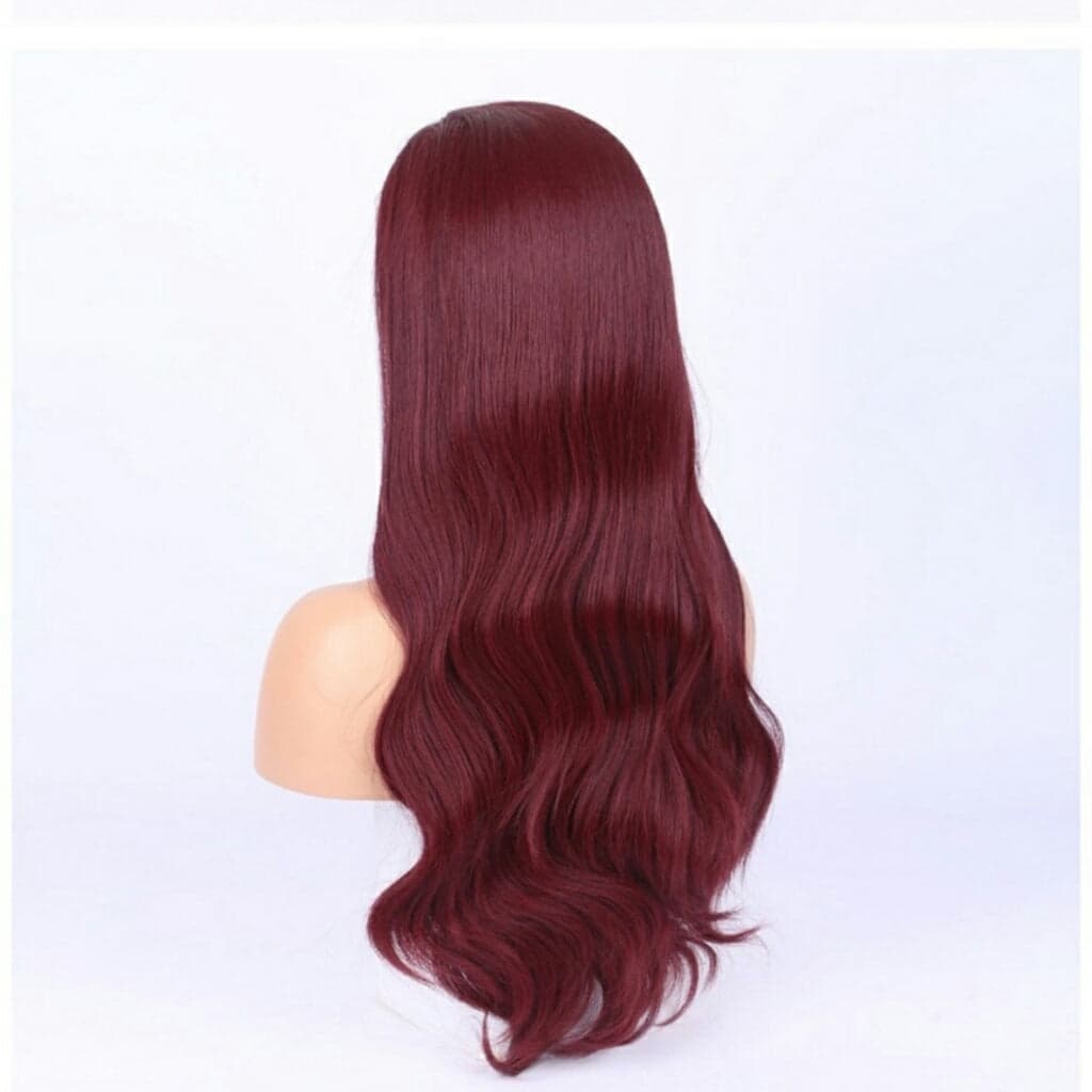 Dark Red Lace Front Wig - Thumbnail 6