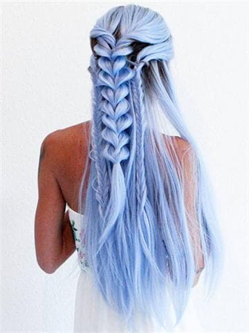 Ombre Sky Blue Lace Front Wig 24-26 inches!!