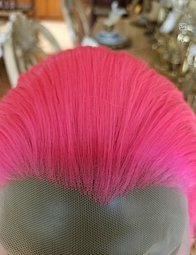 Hot Pink Beauty Wavy Lace Front Wig - Thumbnail 5