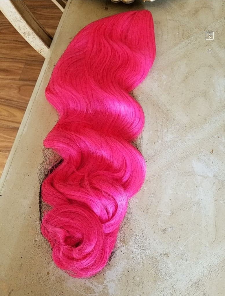 Hot Pink Beauty Wavy Lace Front Wig - Thumbnail 12