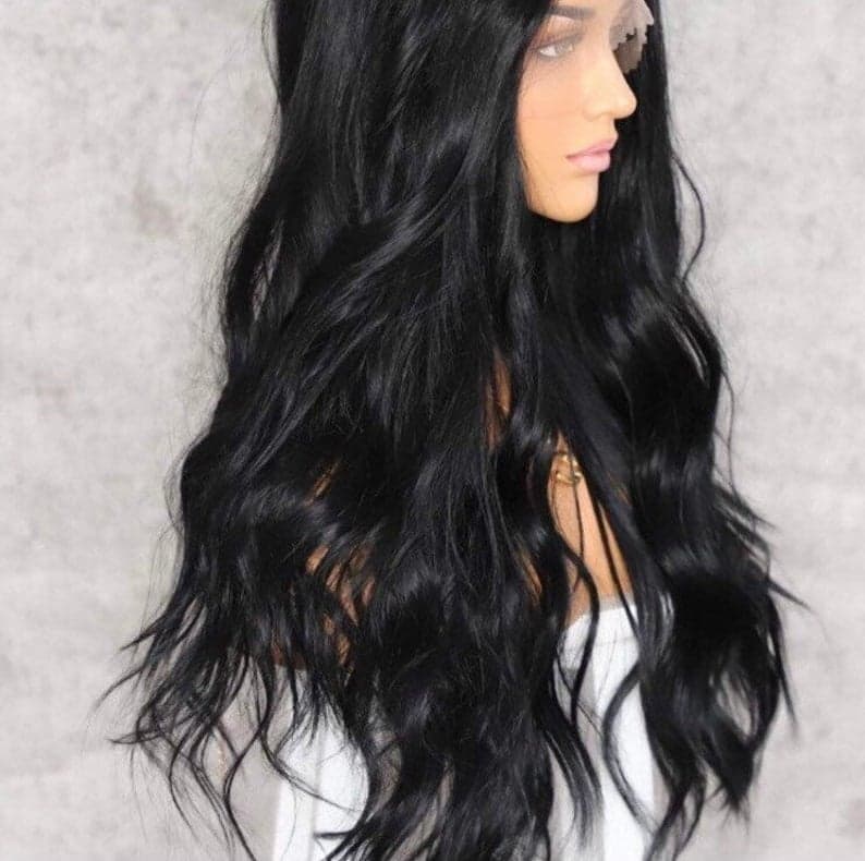 Black Wavy Lace Front Wig 22-26 inches!! - Thumbnail 4