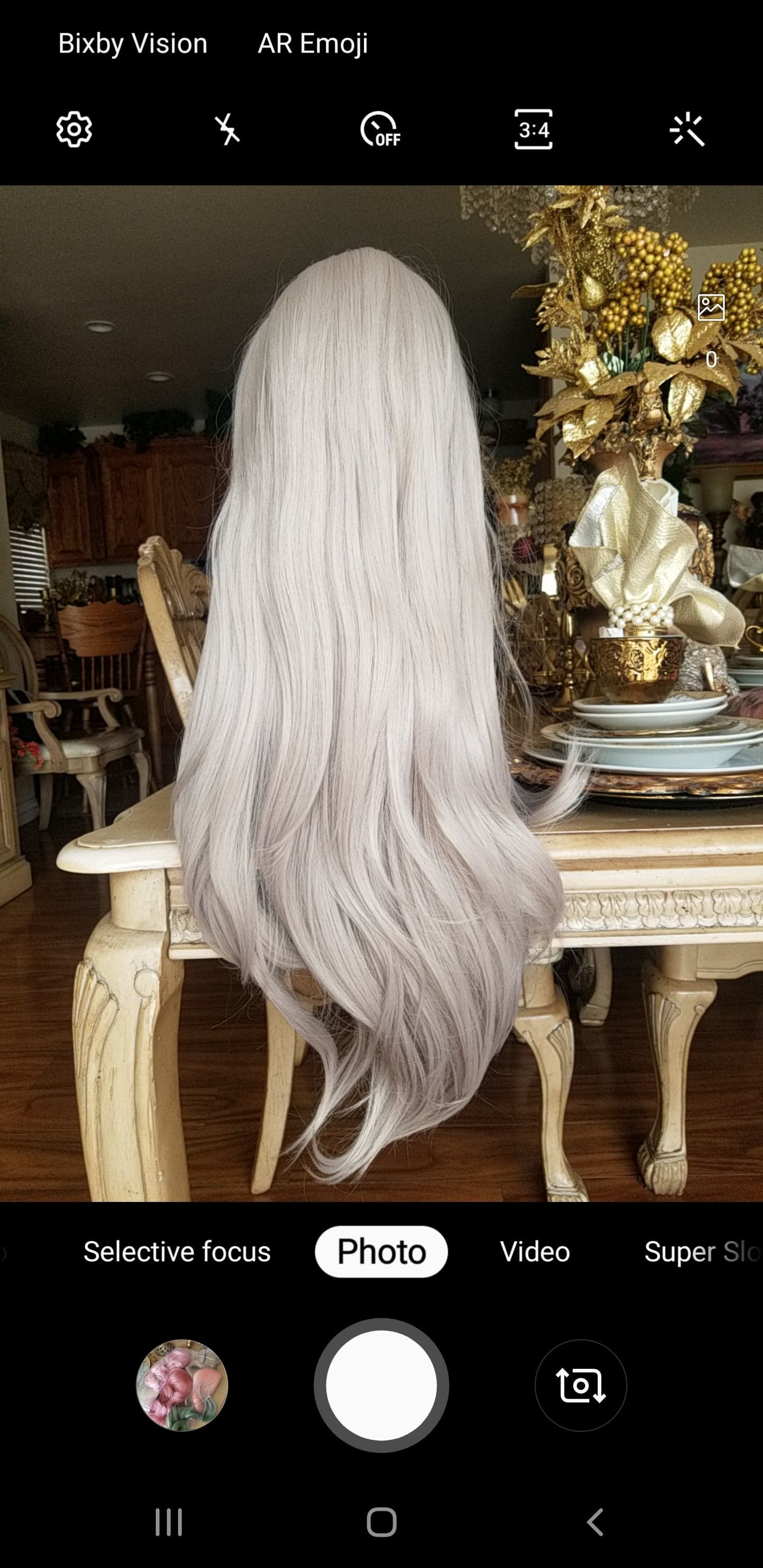 Gray White Beauty Lace Front Wig 22-26 inches!! - Thumbnail 2