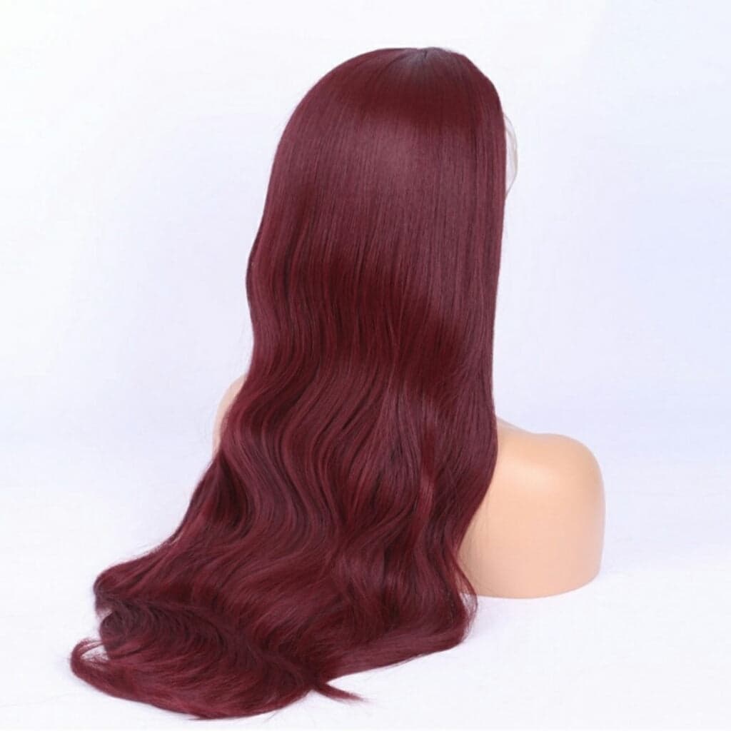 Dark Red Lace Front Wig - Thumbnail 5