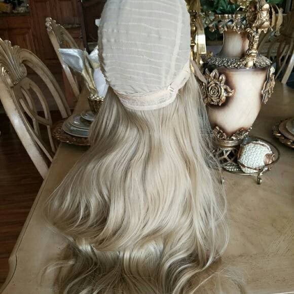Ash Blonde Wavy Lace Front Wig//Honey Blonde - Thumbnail 4