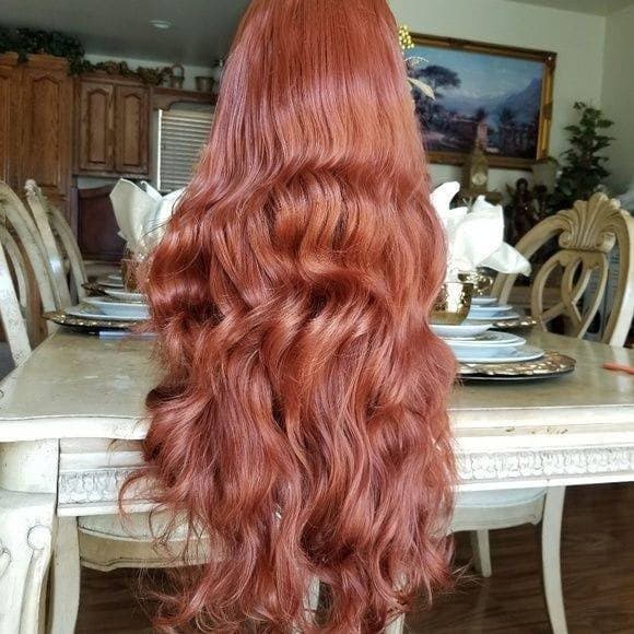 Copper Red// Beauty Waves//Lace Front Wig - Copper Red - Thumbnail 5