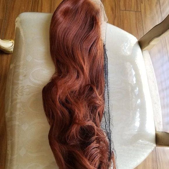 Copper Red// Beauty Waves//Lace Front Wig - Copper Red - Thumbnail 4
