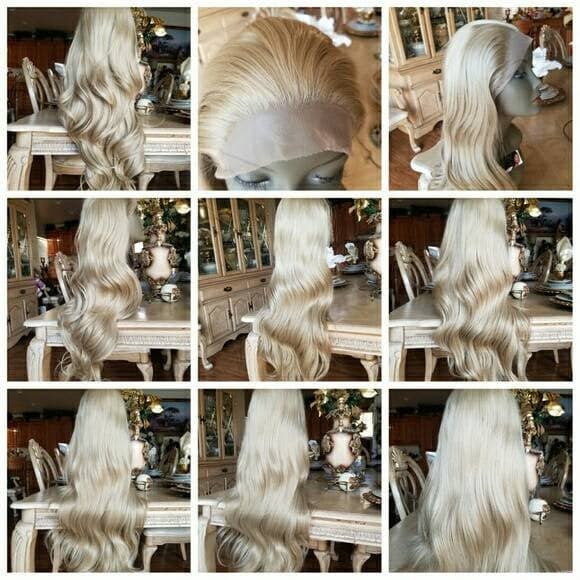Ash Blonde Wavy Lace Front Wig//Honey Blonde - Thumbnail 5