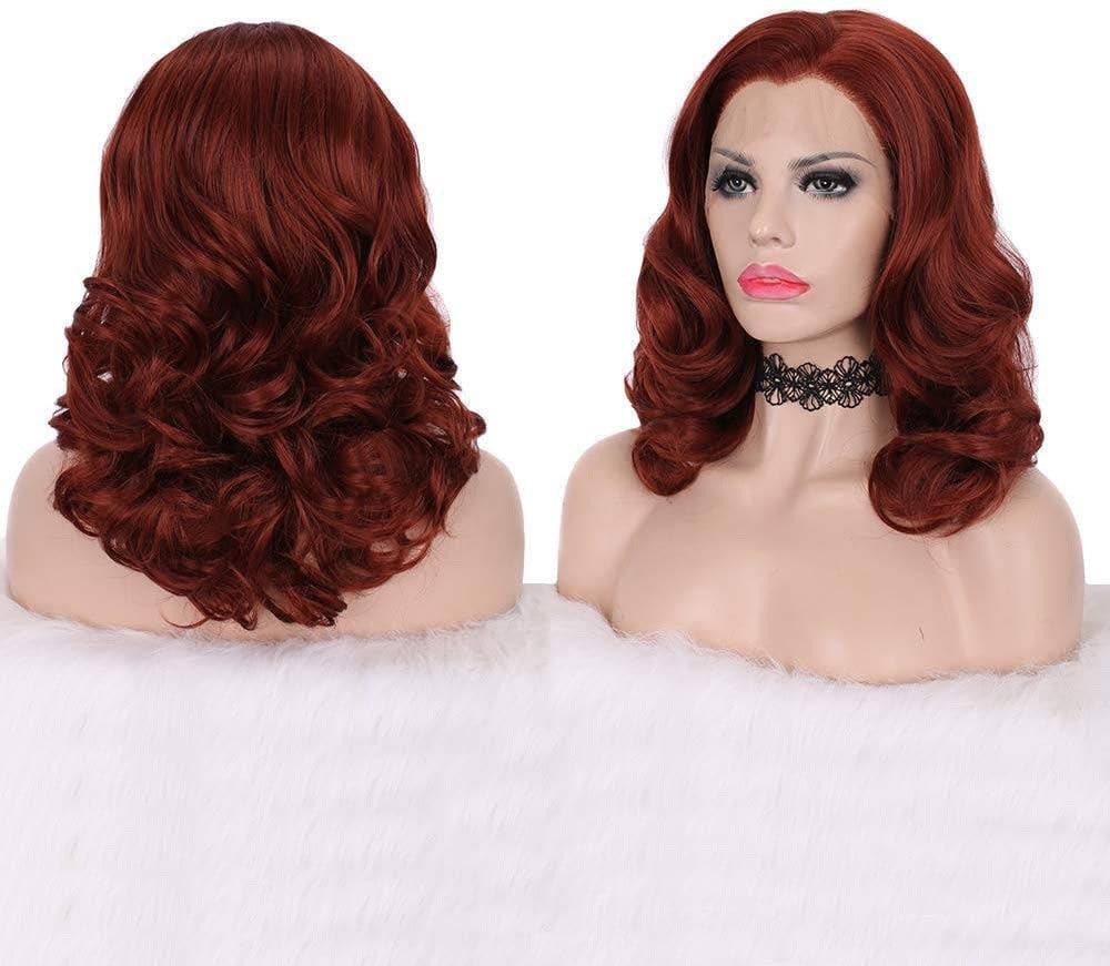 Auburn Red// Beauty Waves//Lace Front Wig//Ginger - Auburn - Thumbnail 2