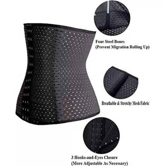 Black Steel Bone Waist Trainer-slim Your Waist!! - 2XL - Thumbnail 4