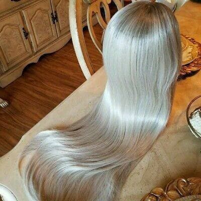 Ombre White Blonde Beauty Waves Lace Front Wig - Ombre Blonde - Thumbnail 4