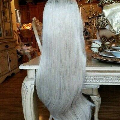 Ombre White Blonde Beauty Waves Lace Front Wig - Ombre Blonde - Thumbnail 3