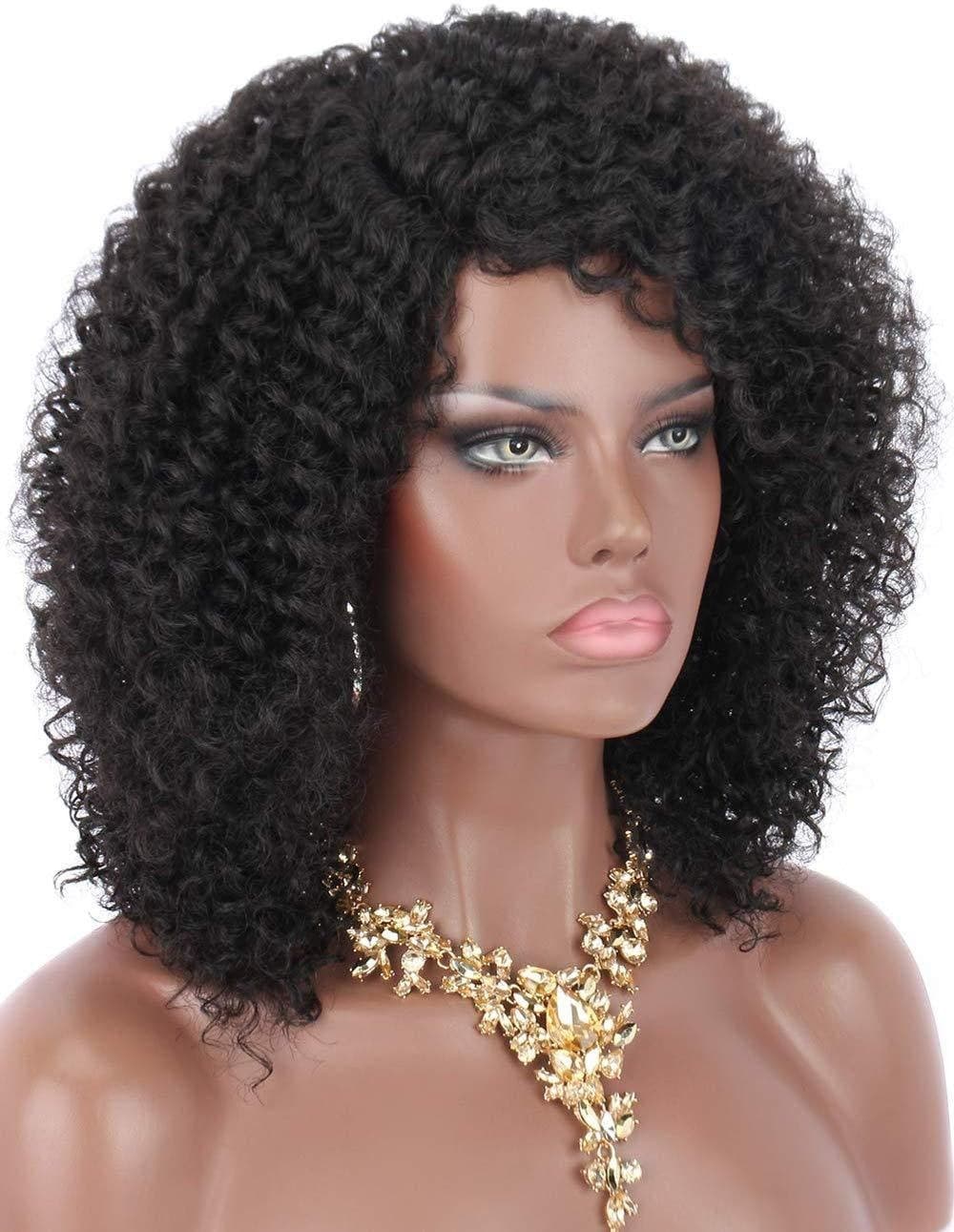 Black Kinky Curly Wig - Thumbnail 5