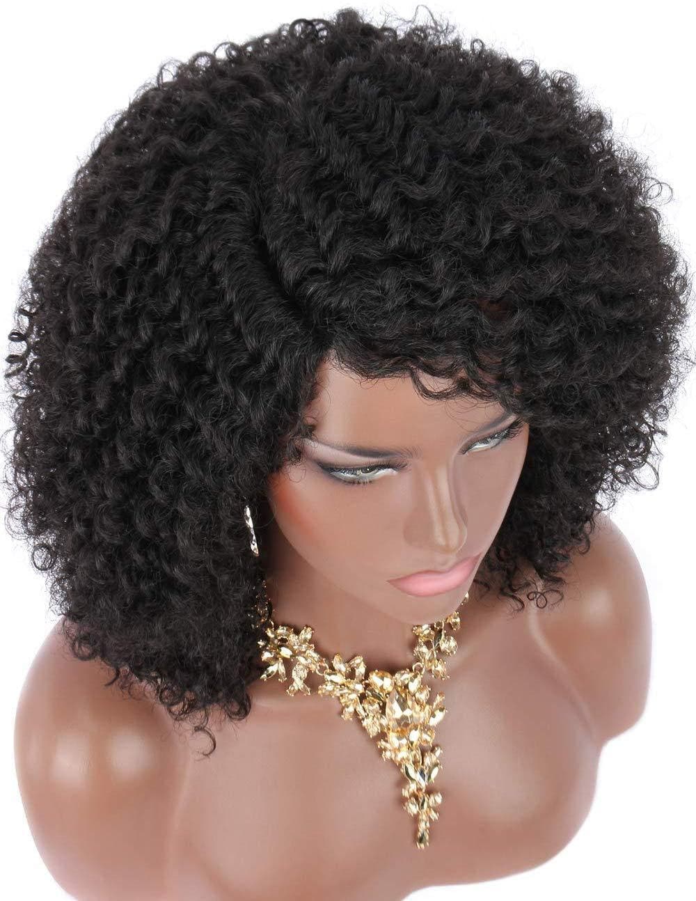 Black Kinky Curly Wig - Thumbnail 4