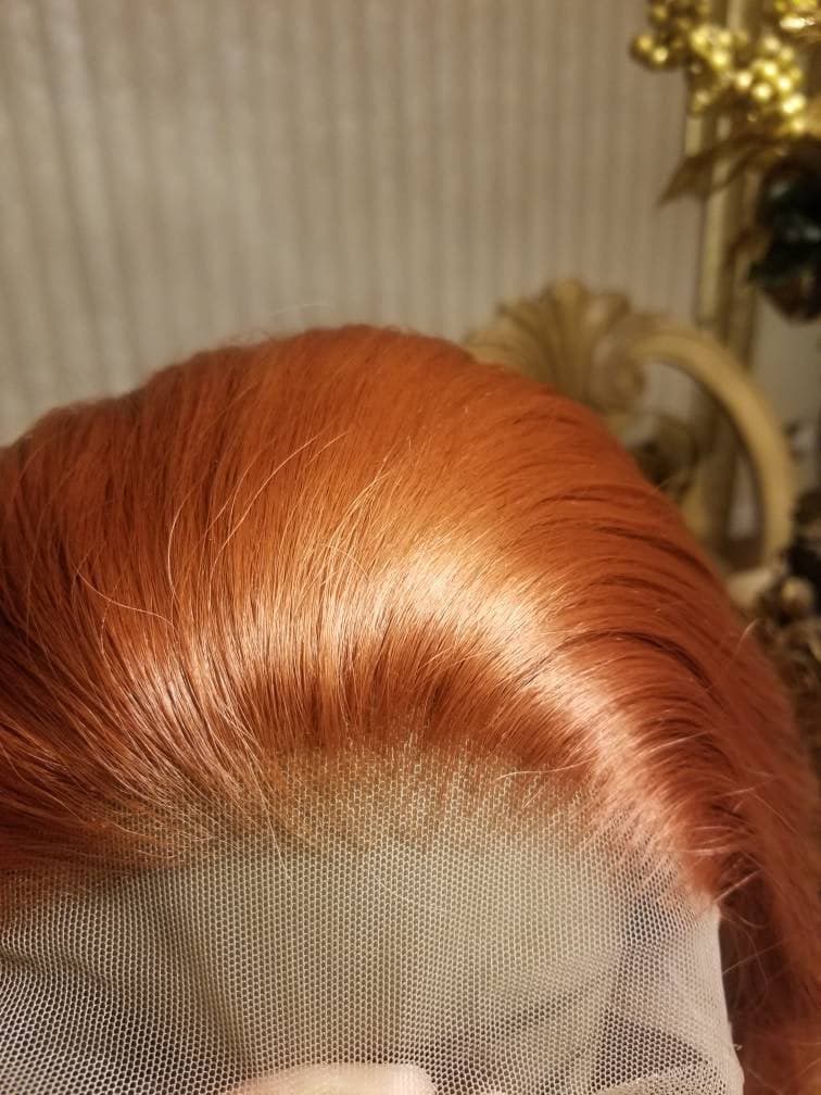 Copper Red// Beauty Waves//Lace Front Wig//Goddess//Beauty//Wig//Auburn - Copper Red - Thumbnail 5