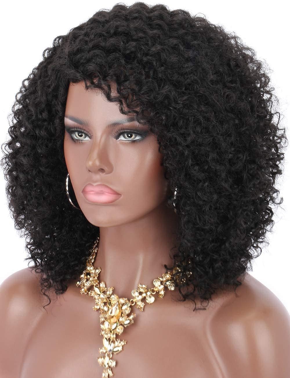 Black Kinky Curly Wig - Thumbnail 3