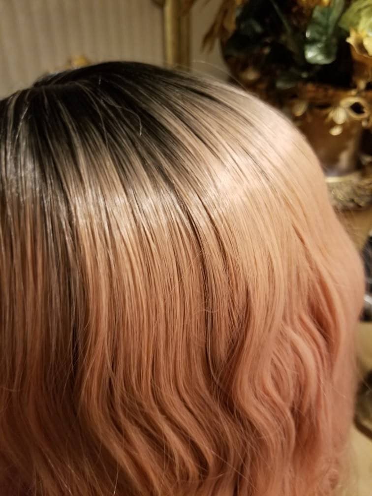 Ombre Pink Beauty Lace Front Wig - Thumbnail 4
