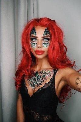 Red Wavy Lace Front Wig - Red - Thumbnail 2
