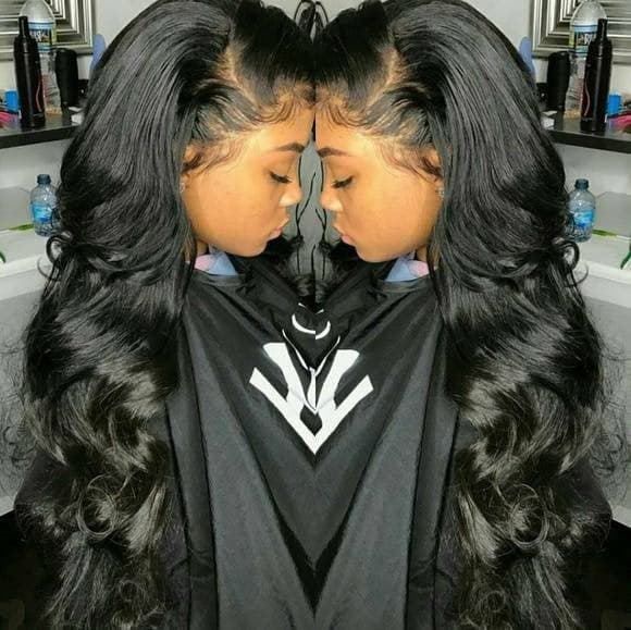 Black Bodywave Lace Front Wig - Black