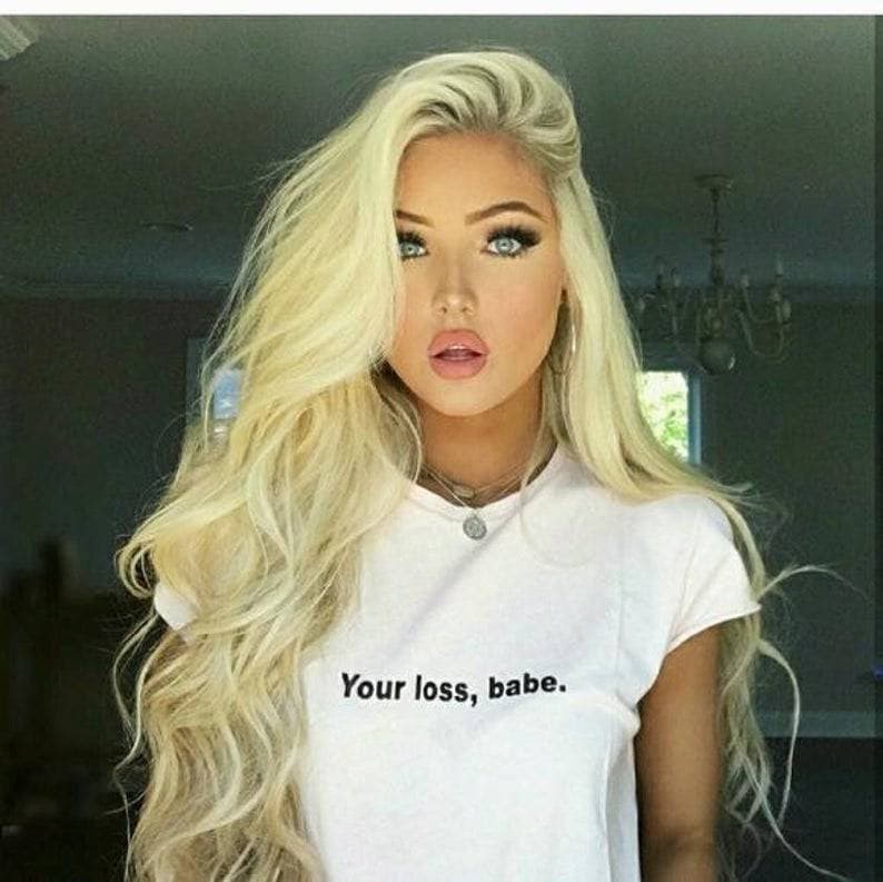 Blonde Human Hair Full Lace Wig 20-22 inches!! Part Anywhere - Blonde - Thumbnail 2
