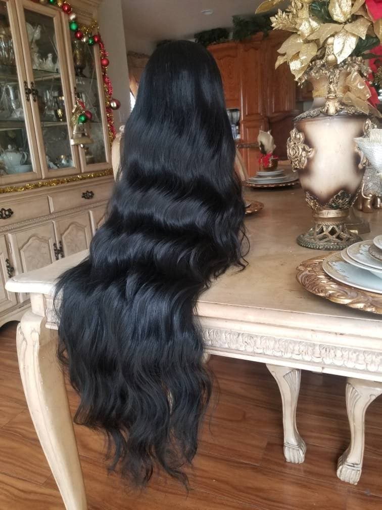 Black Straight Bodywave Wig - Black - Thumbnail 3
