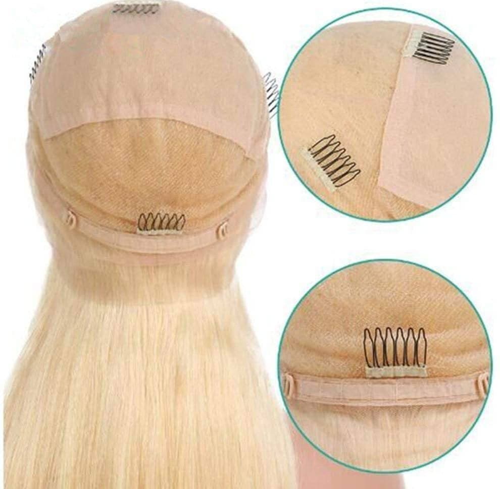 Blonde Human Hair Full Lace Wig 20-22 inches!! Part Anywhere - Blonde - Thumbnail 4