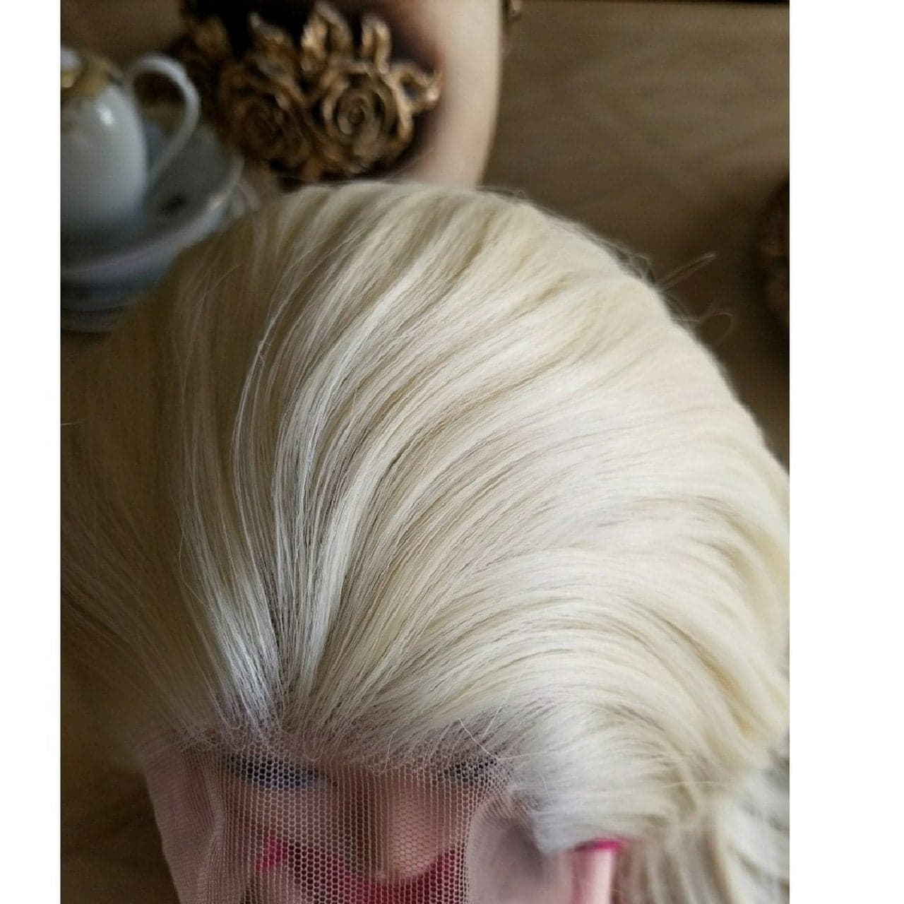 Bleach Blonde Beauty Straight Lace Front Wig - Bleach Blonde - Thumbnail 3