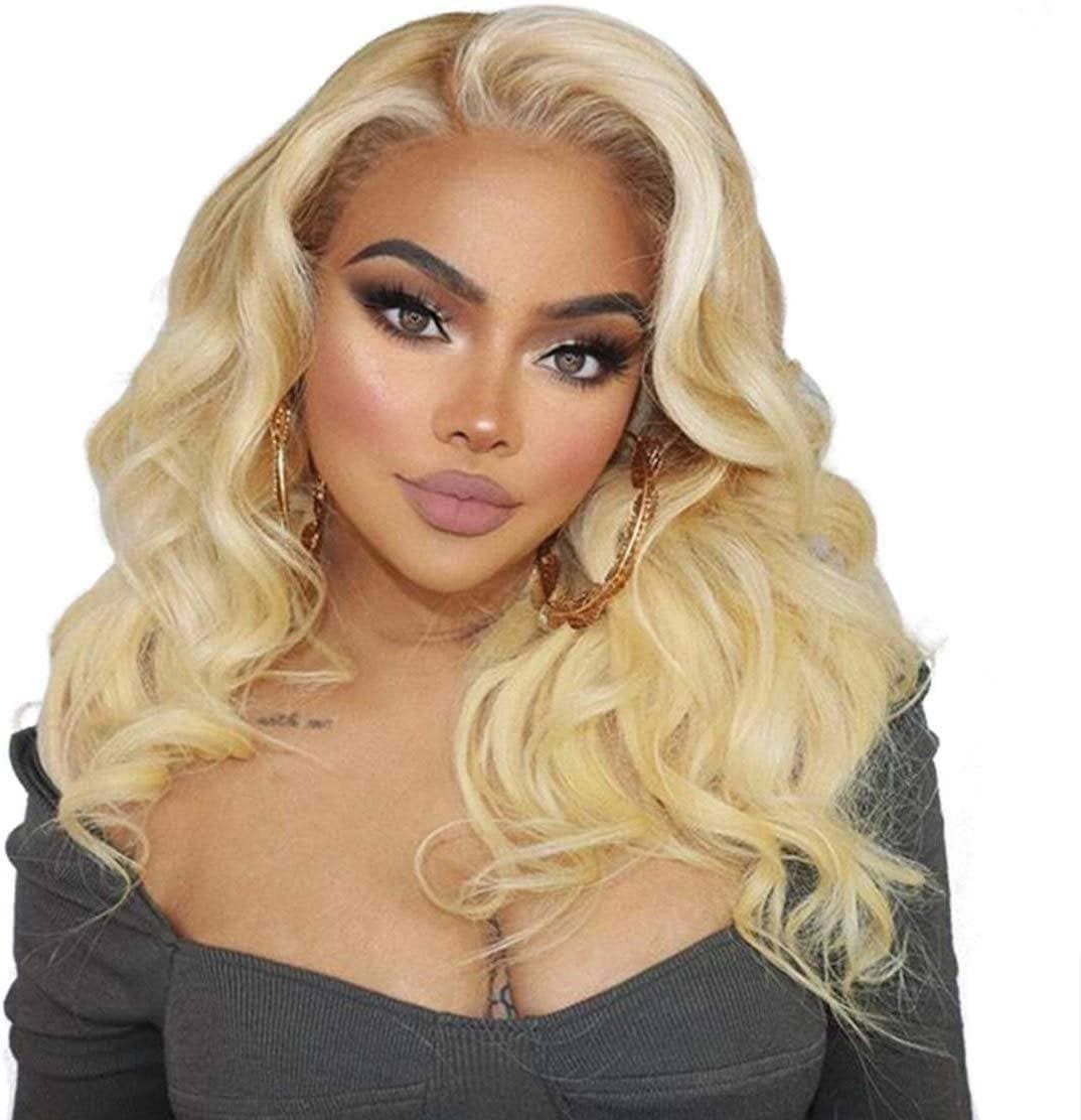 Body Wave Wigs 613 Blonde Human Hair Lace Front Wig for Women with Baby Hair Body Wave 100% Brazilian Virgin Human Hair Wigs - Blonde - Thumbnail 4