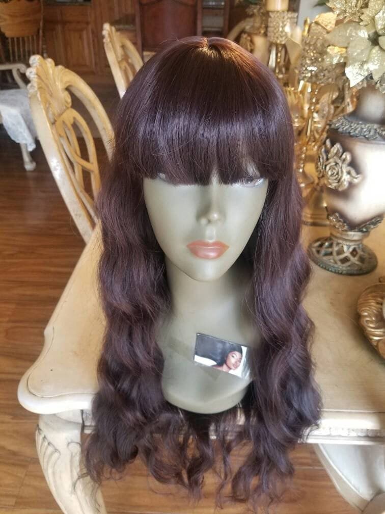Brown Wavy Beauty Full Wig 28 inches long