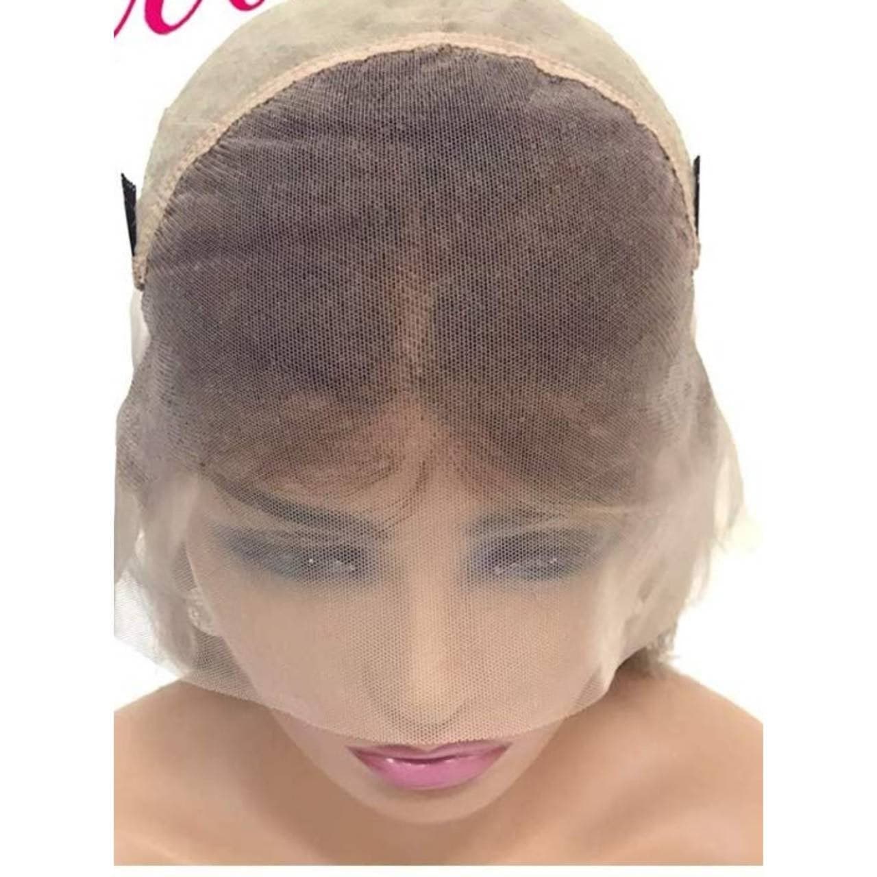 Balayage Ombre Human Hair Lace Front Wigs Medium Brown Roots to Golden Brown with Blonde Highlights Wavy Brazilian Remy Wig Glueless Lacewig - Ombre Blonde - Thumbnail 4