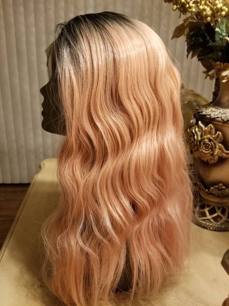 Ombre Pink Beauty Lace Front Wig - Thumbnail 5