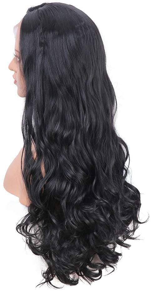 Black Wavy//LaceFrontWig//GorgeousHair//Wavy/Body Wave//Natural//Wigs for Women//Beautiful//Gorgeous//Wig - Black - Thumbnail 3