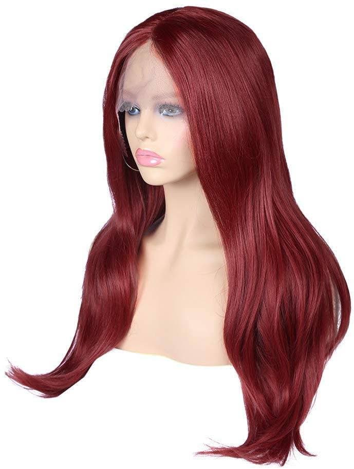 Dark Red// Beauty Waves//Lace Front Wig//Straight Wave//Body wave //Red//Natural//Wig - Copper Red - Thumbnail 4