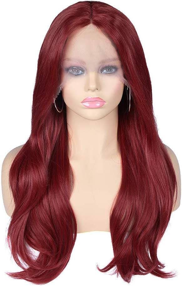 Dark Red// Beauty Waves//Lace Front Wig//Straight Wave//Body wave //Red//Natural//Wig - Copper Red - Thumbnail 3