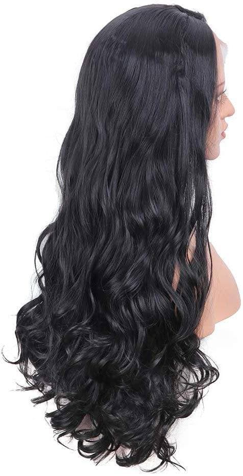 Black Wavy//LaceFrontWig//GorgeousHair//Wavy/Body Wave//Natural//Wigs for Women//Beautiful//Gorgeous//Wig - Black - Thumbnail 2