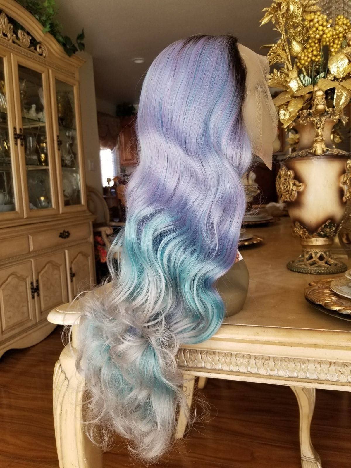 Rainbow Unicorn Beauty Lace Front Wig - Bleach Blonde - Thumbnail 4