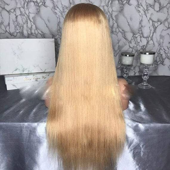 Human Hair/ Lace Front Wigs// Blonde//Long Hair// Straight// Curly// Brazilian Remy// Wig// Glueless Lacewig//Natural - Blonde / 12 - Thumbnail 7