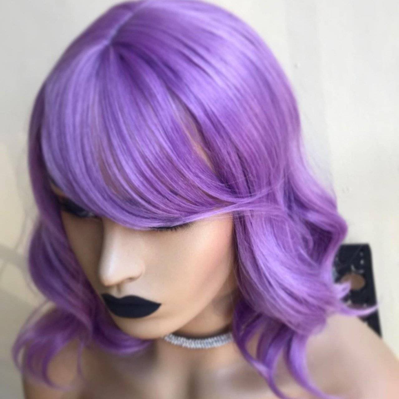 Berry Purple Wavy Beauty Full Wig - Thumbnail 2