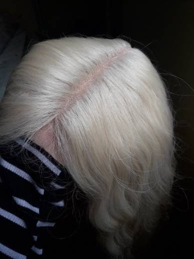 Bleach Blonde// Curly Lace Front Wig//Super Long Wig//Blonde//Beautiful - Bleach Blonde - Thumbnail 3
