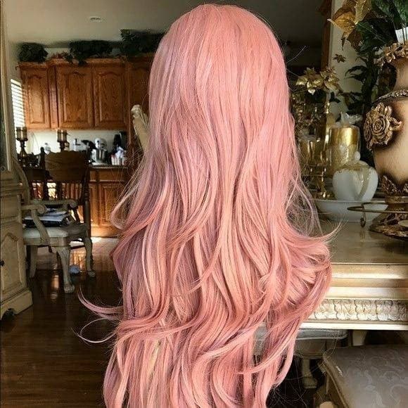 Peach Pink Beauty Lace Front Wig - Thumbnail 2
