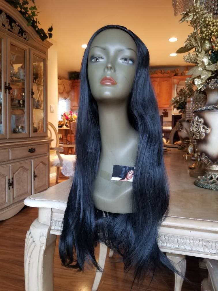 Black Straight Beauty Full Wig - Thumbnail 4