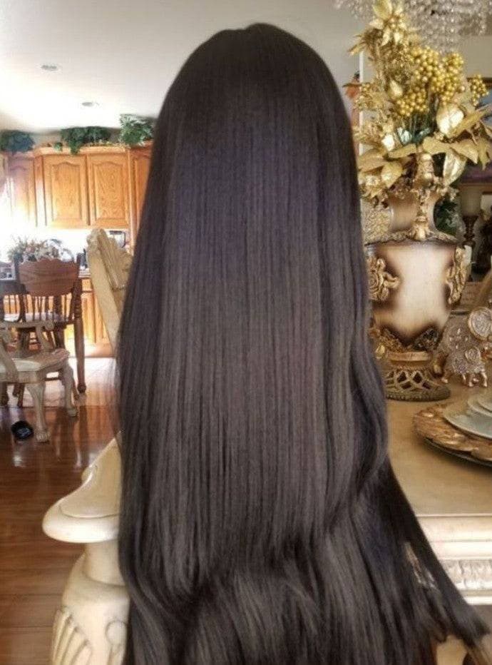 Black Yaki Straight//Lace Front Wig//GorgeousHair//Straight/Silky Straight//Natural//Wigs for Women//Beautiful//Gorgeous//Wig//Yaki - Thumbnail 2