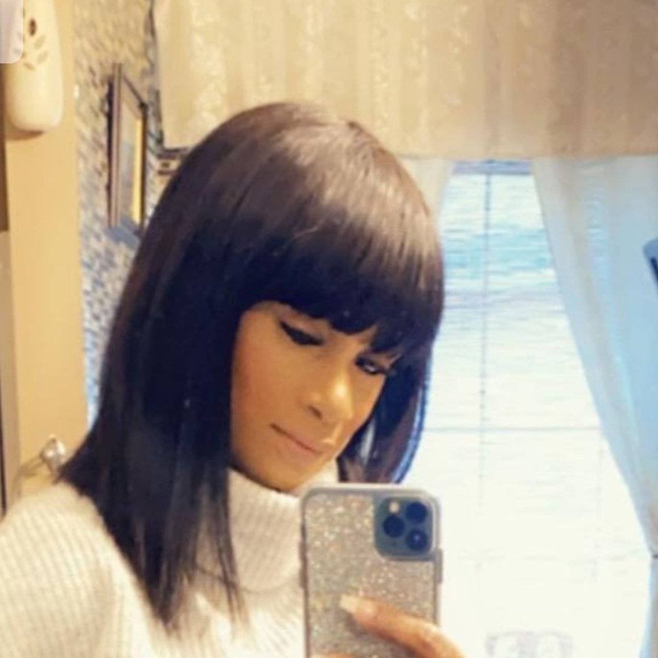 Black Human Hair Straight Bob Beauty Full Wig - Thumbnail 4
