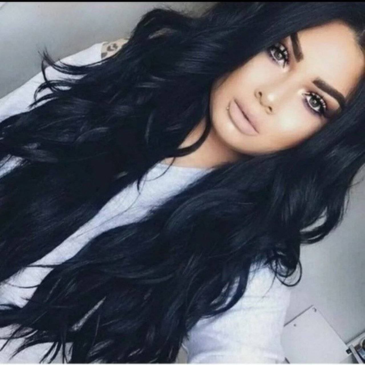 Black Wavy Clip in Extensions - Black - Thumbnail 3