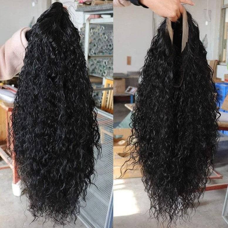 Black Curly//Curly// Lace Front Wig//Beautiful//Wig//Synthetic//Human Hair - Thumbnail 3